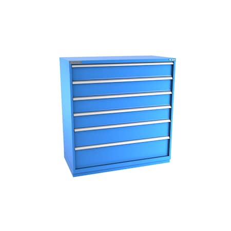 Champion Tool Storage Modular Drawer Cabinet, 6 Drawer, Blue, Steel, 56-1/2 in W x 28-1/2 in D x 59-1/2 in H D27000601ILCFTB-BB